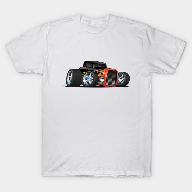 Classic Hot Rod Cartoon T-Shirt by hobrath